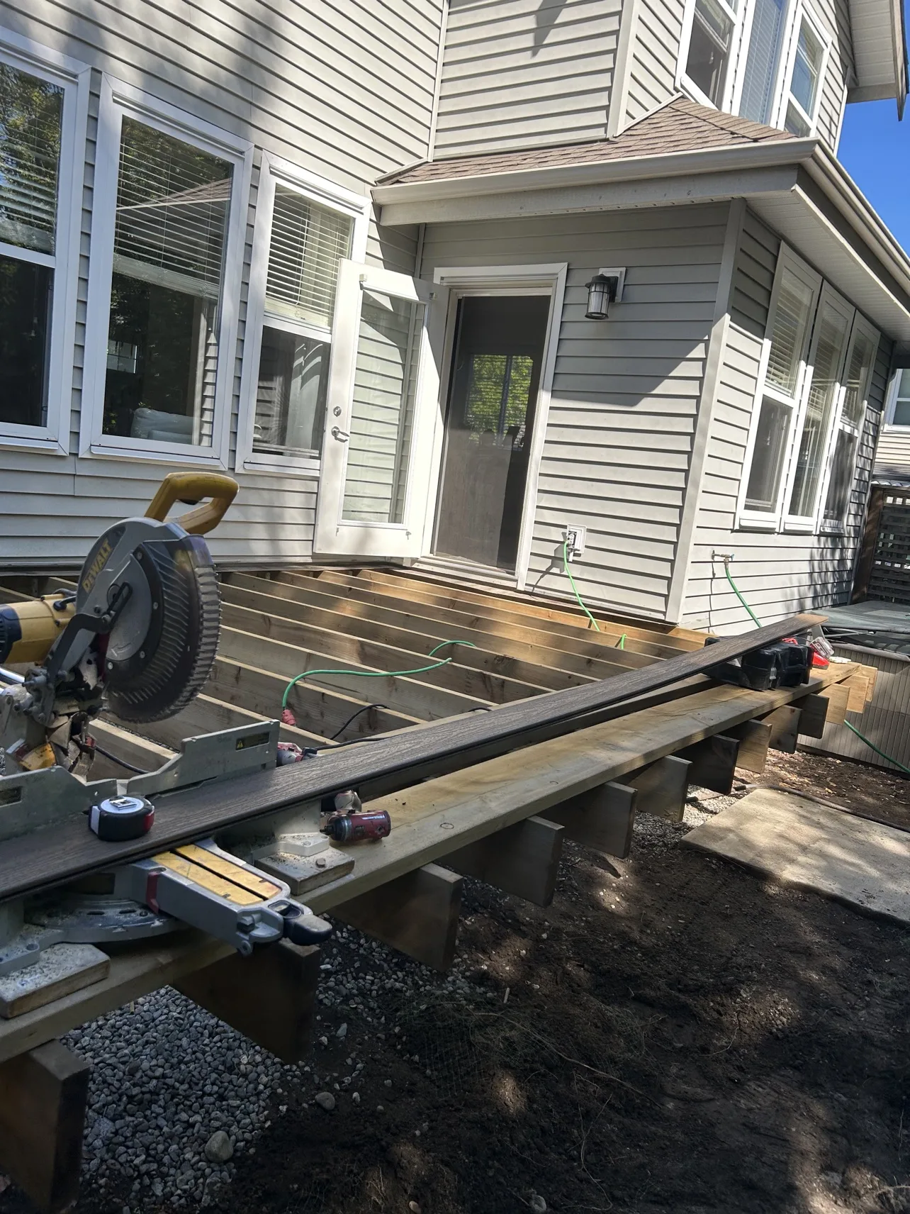 Deck build: framing
