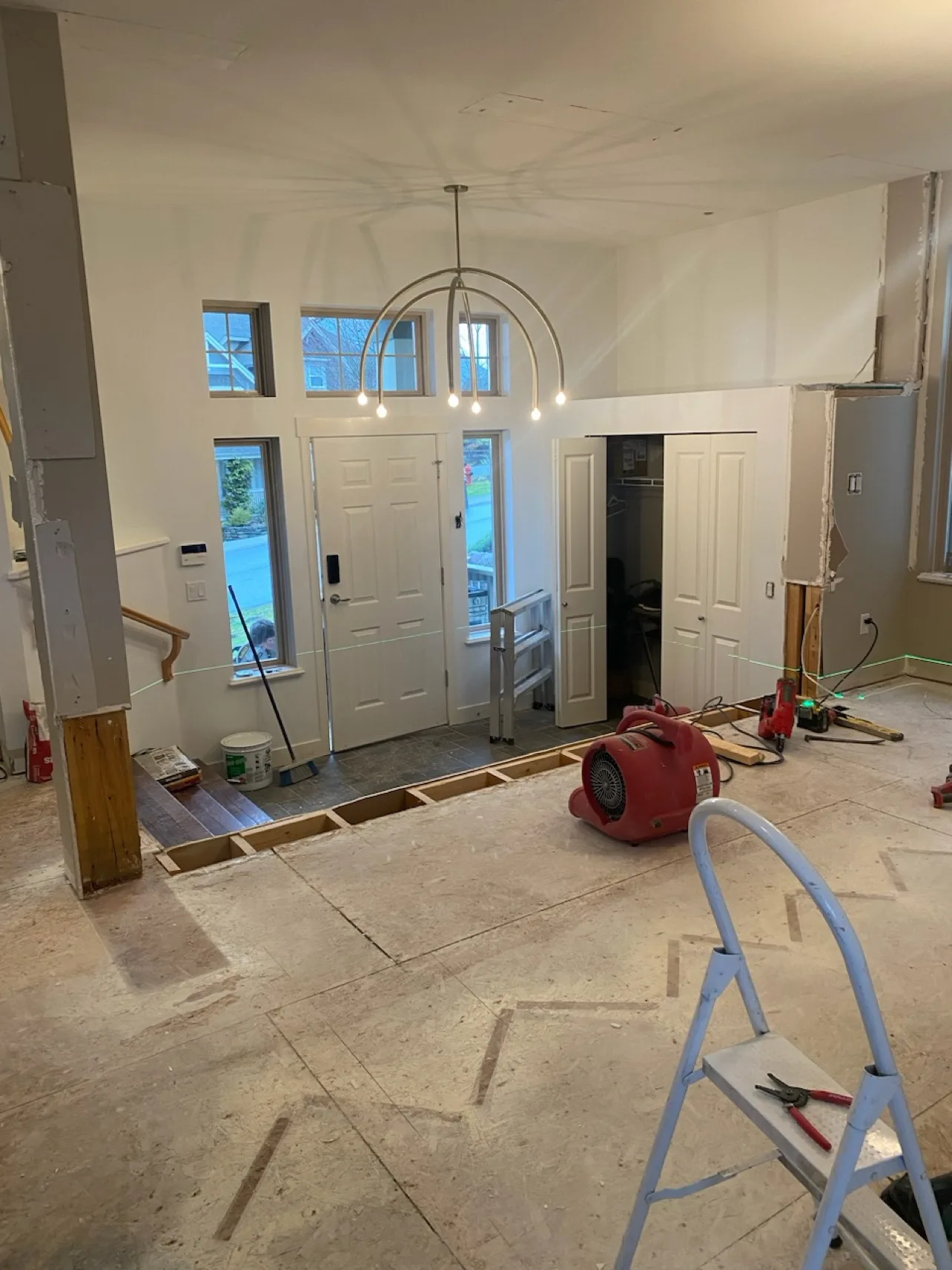 Main-floor entry mid-renovation